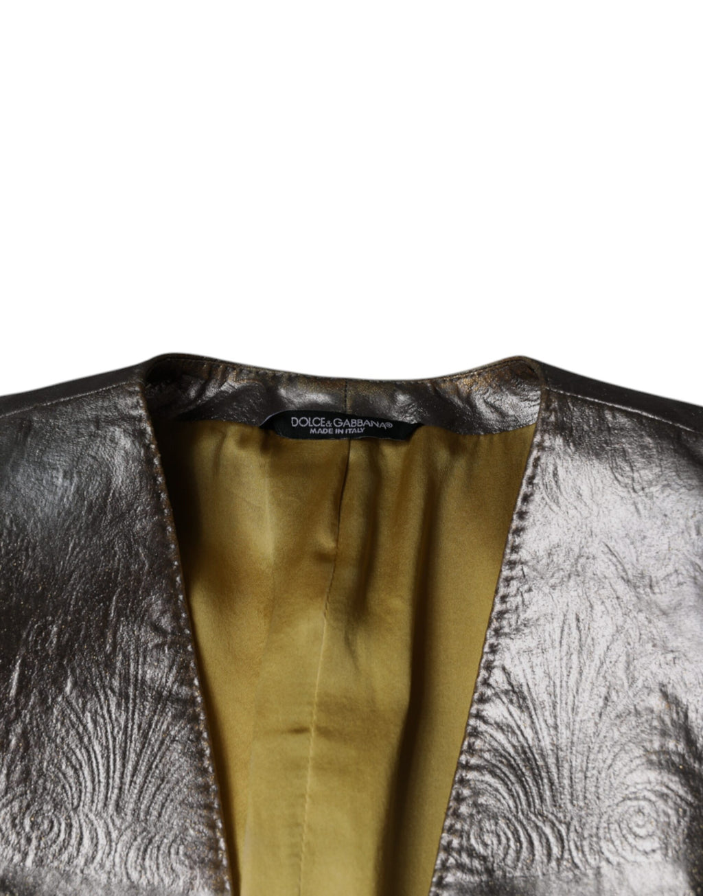 Blazer Robe Dolce & Gabbana Doré Jacquard à Simple Boutonnage