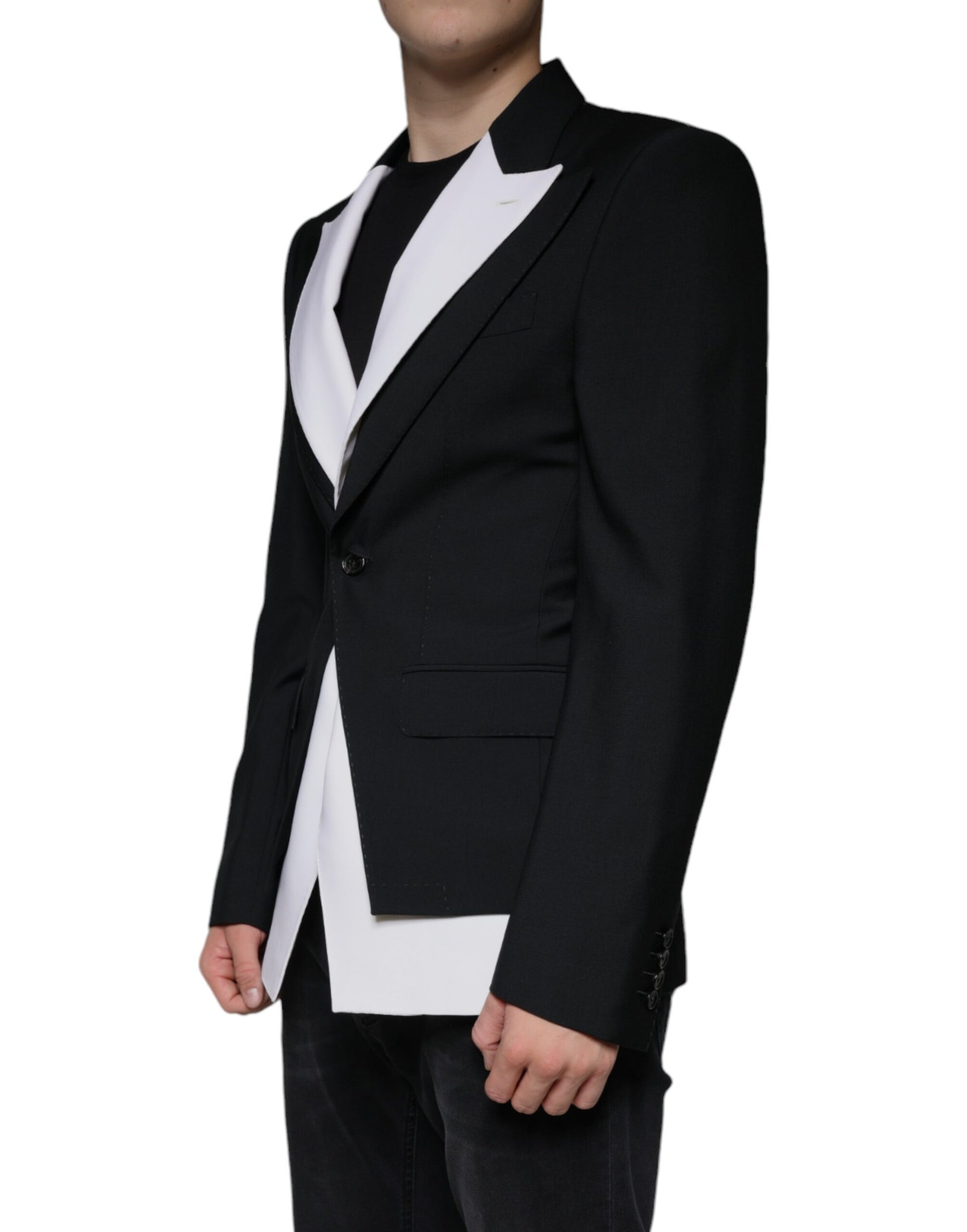 Dolce & Gabbana Blazer croisé noir et blanc