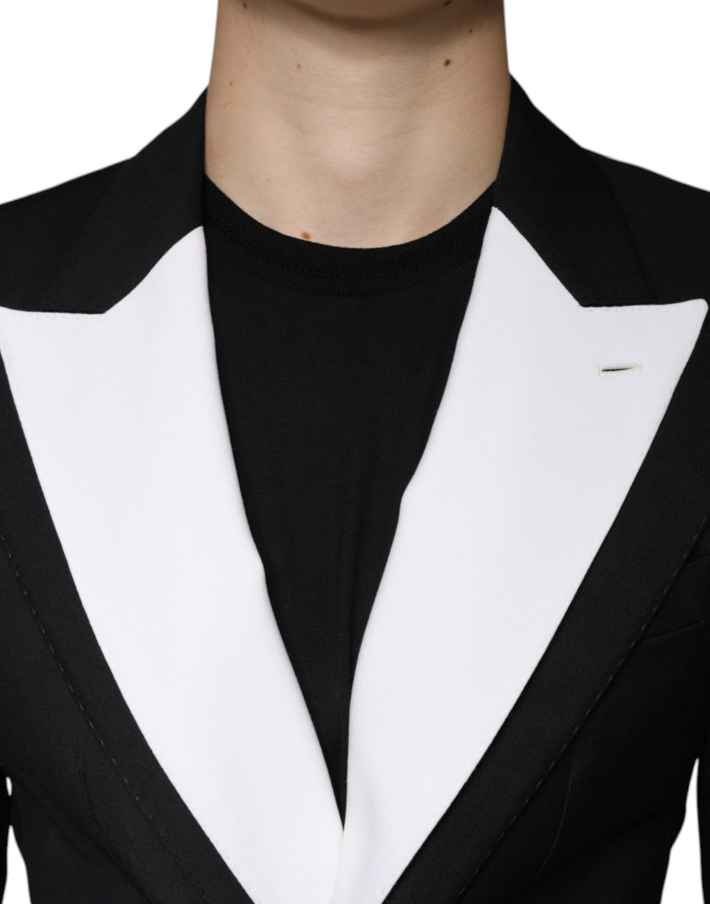 Dolce & Gabbana Blazer croisé noir et blanc