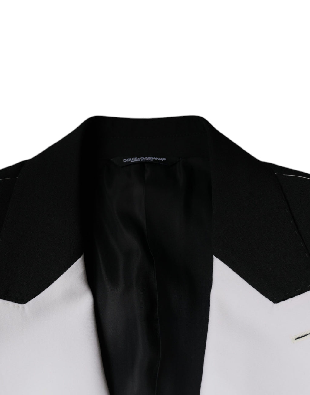 Dolce & Gabbana Blazer croisé noir et blanc