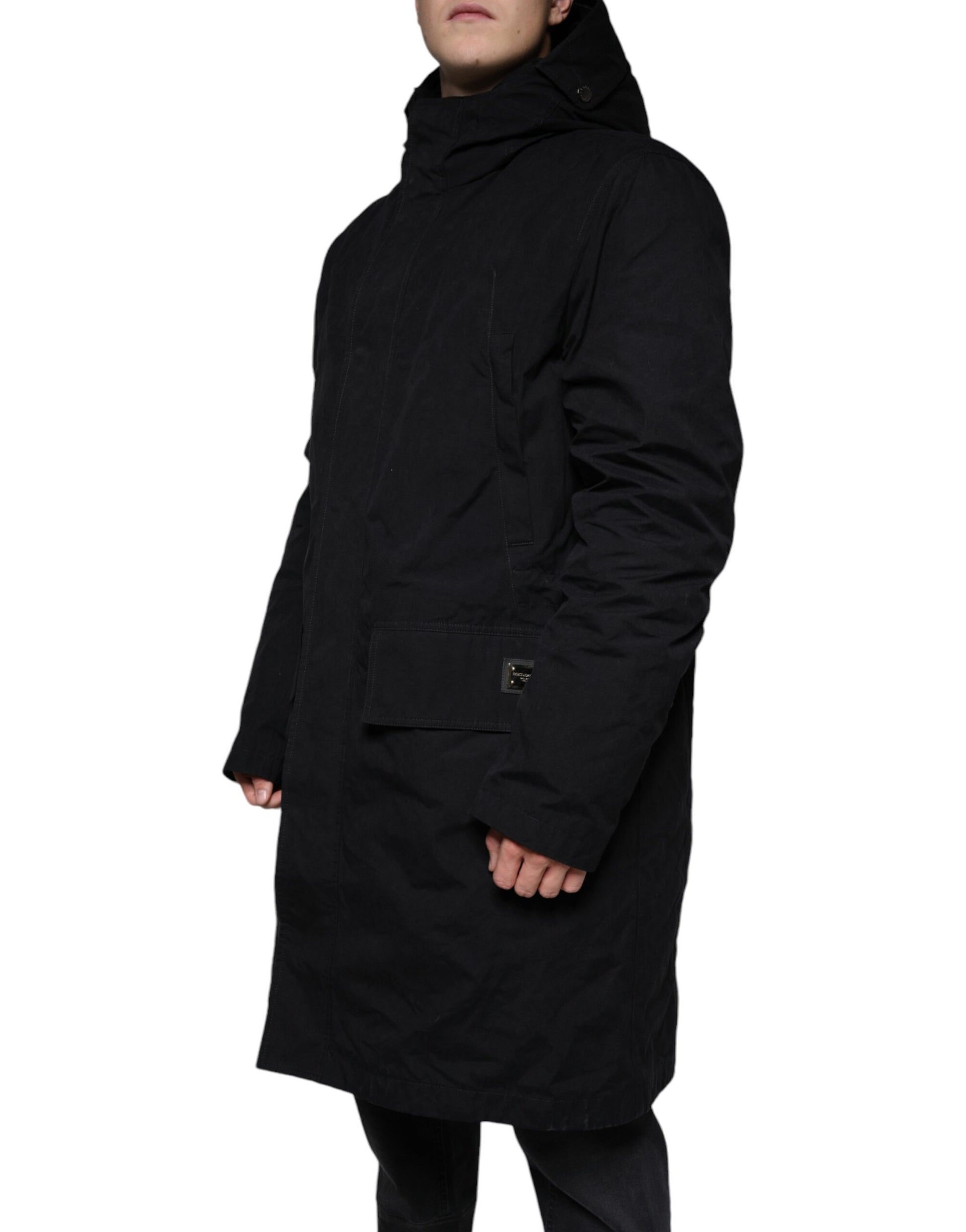 Dolce & Gabbana Black Trench Coats for Men detail view