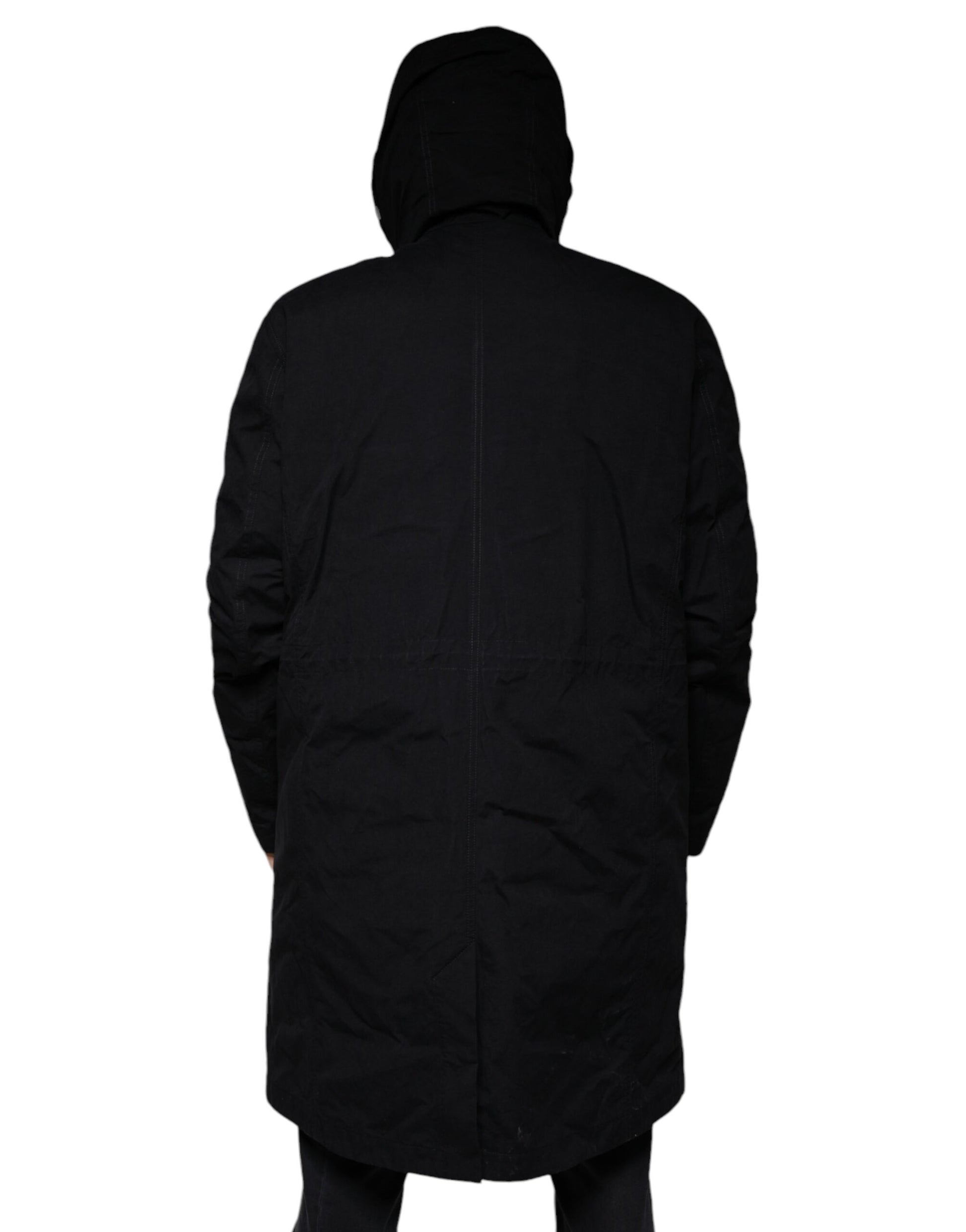 Dolce & Gabbana Black Trench Coats for Men side view