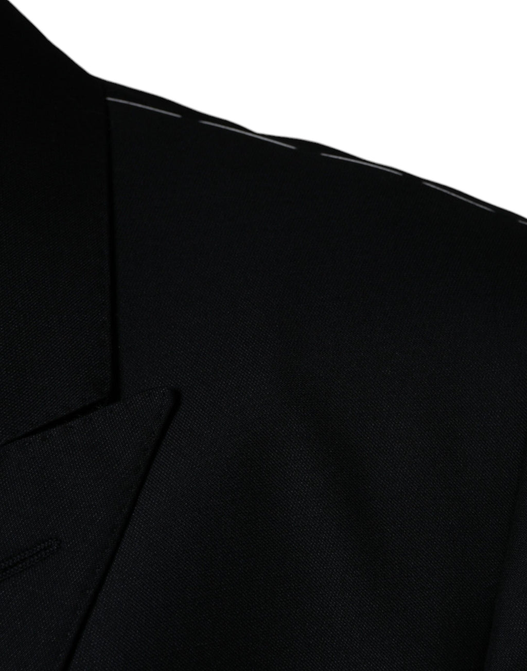 Dolce & Gabbana Blazer Manteau Homme Simple Boutonnage Laine Noire