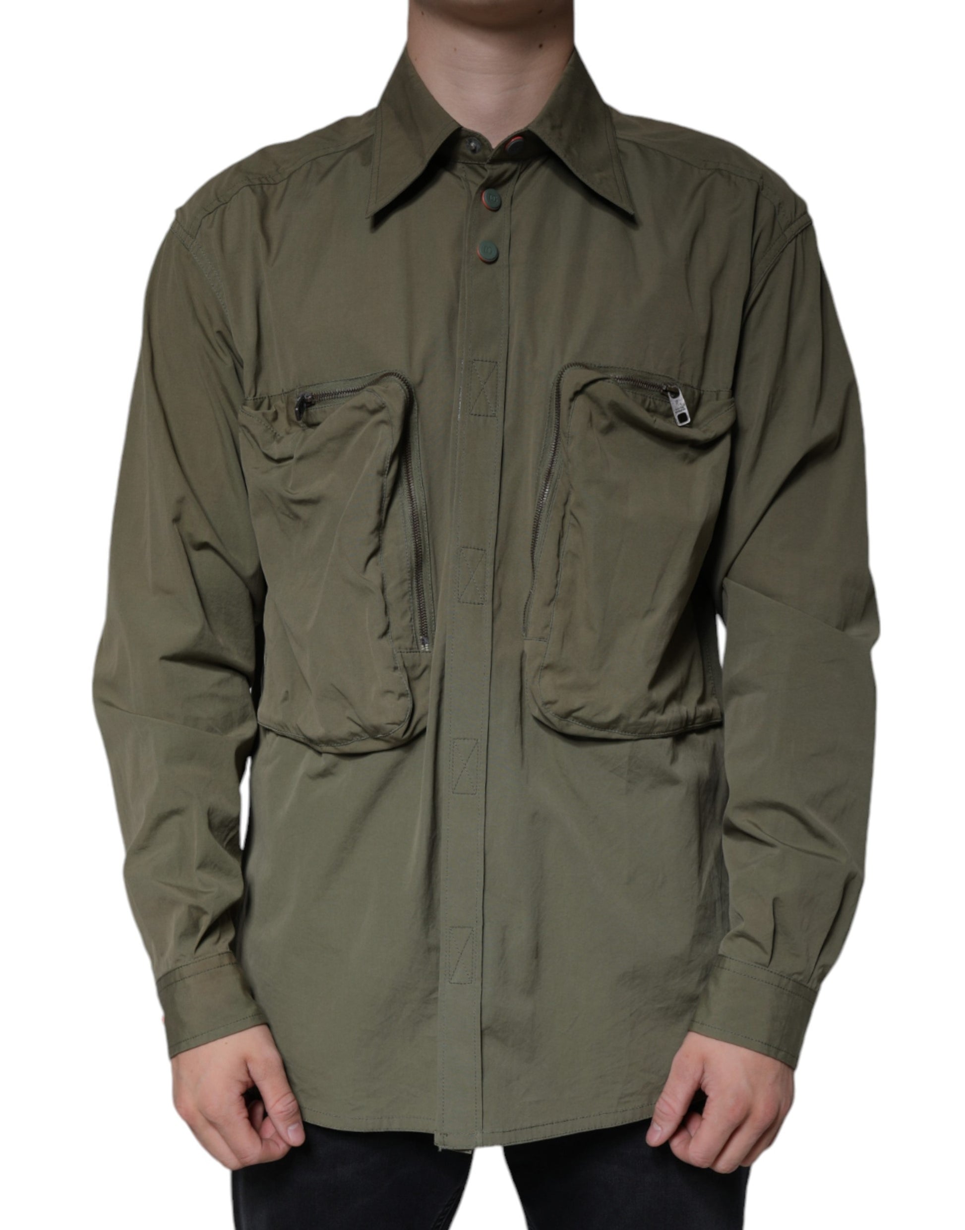 Dolce & Gabbana Green Full Length Jacket for Men