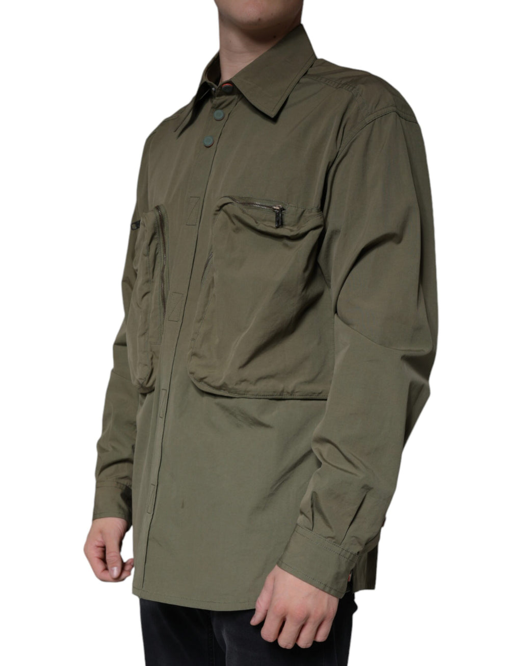 Dolce & Gabbana Green Full Length Jacket for Men detail view