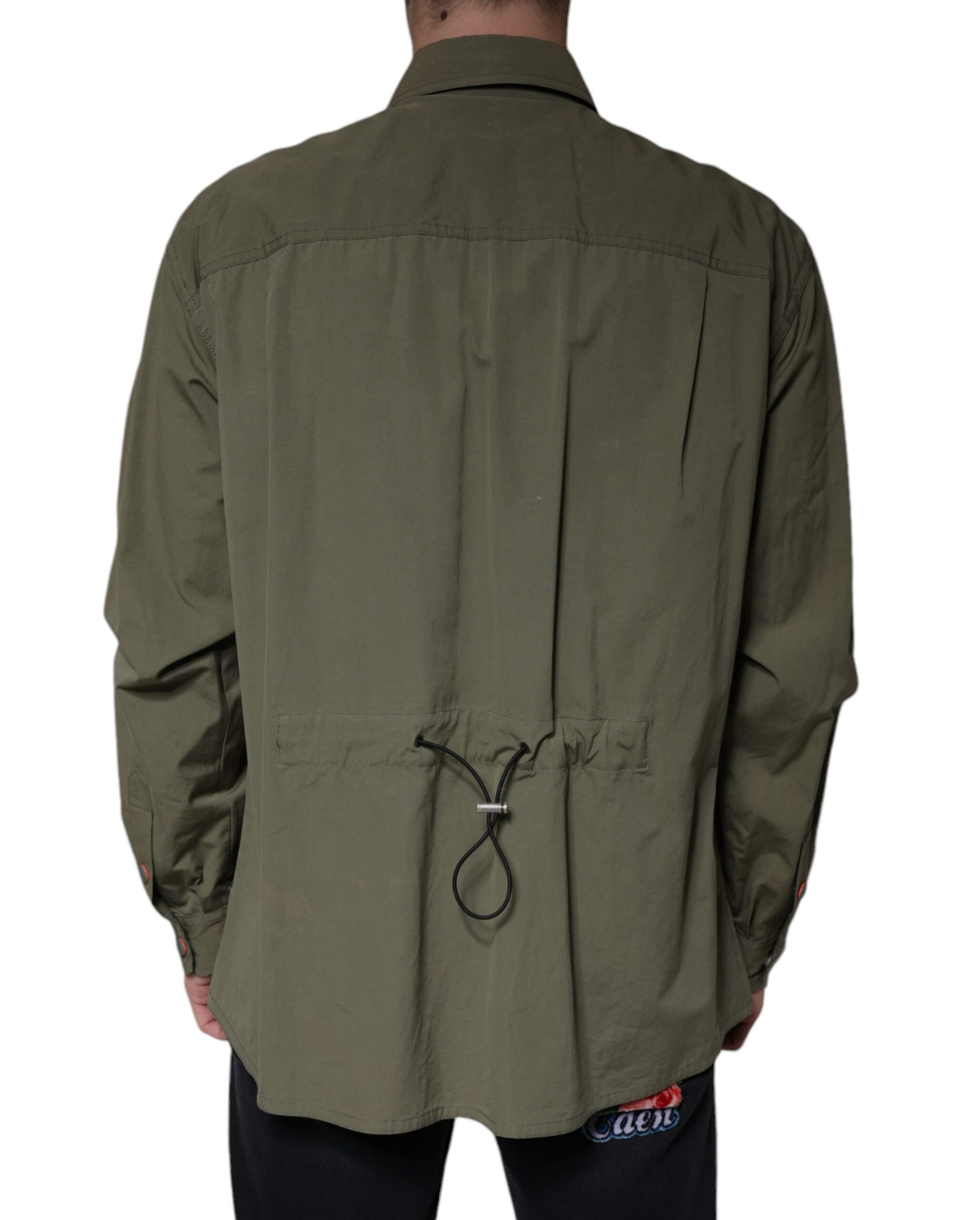 Dolce & Gabbana Green Full Length Jacket for Men side view