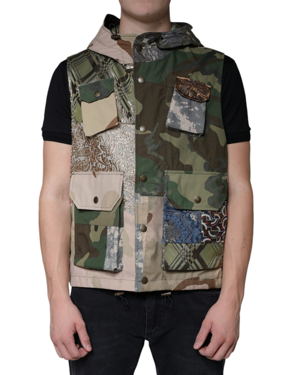 Dolce & Gabbana Multicolor Sleeveless Jacket for Men alternate view