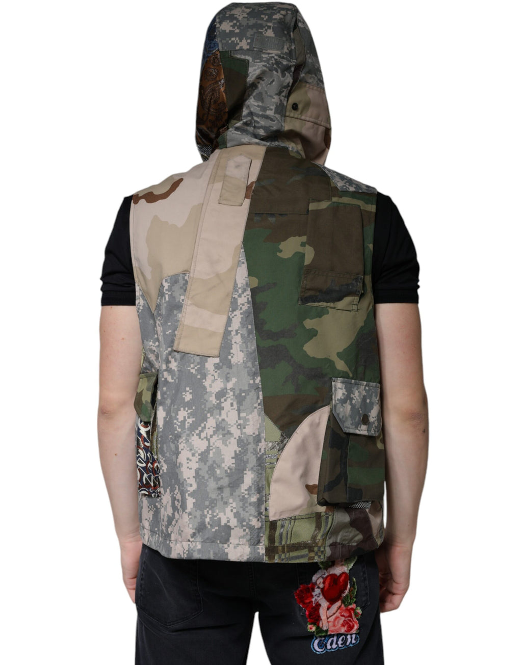 Dolce & Gabbana Multicolor Sleeveless Jacket for Men side view