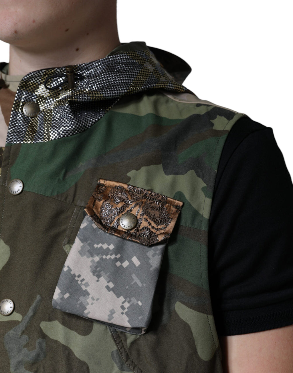 Dolce & Gabbana Multicolor Sleeveless Jacket for Men additional view