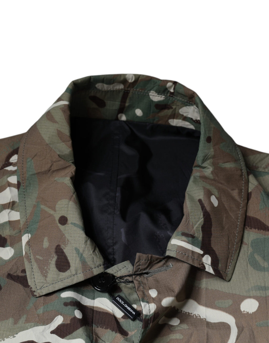 Dolce & Gabbana Veste Manteau à Col Camouflage Multicolore