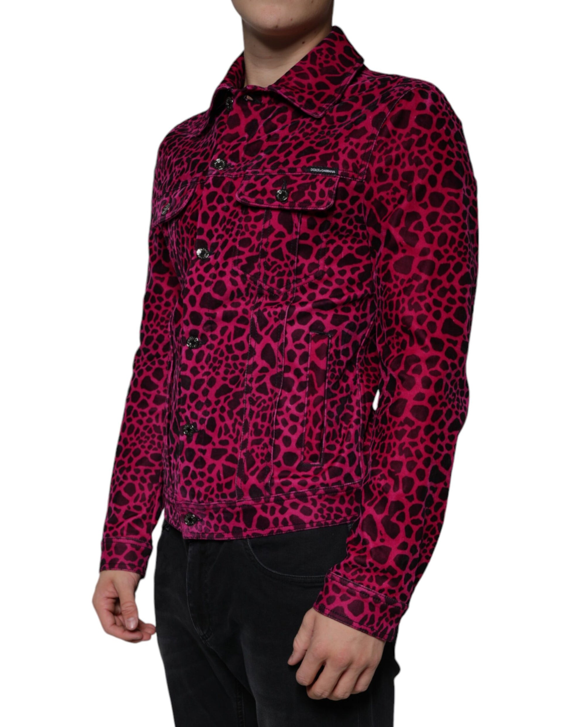 Dolce & Gabbana Pink Denim Jackets for Men detail view
