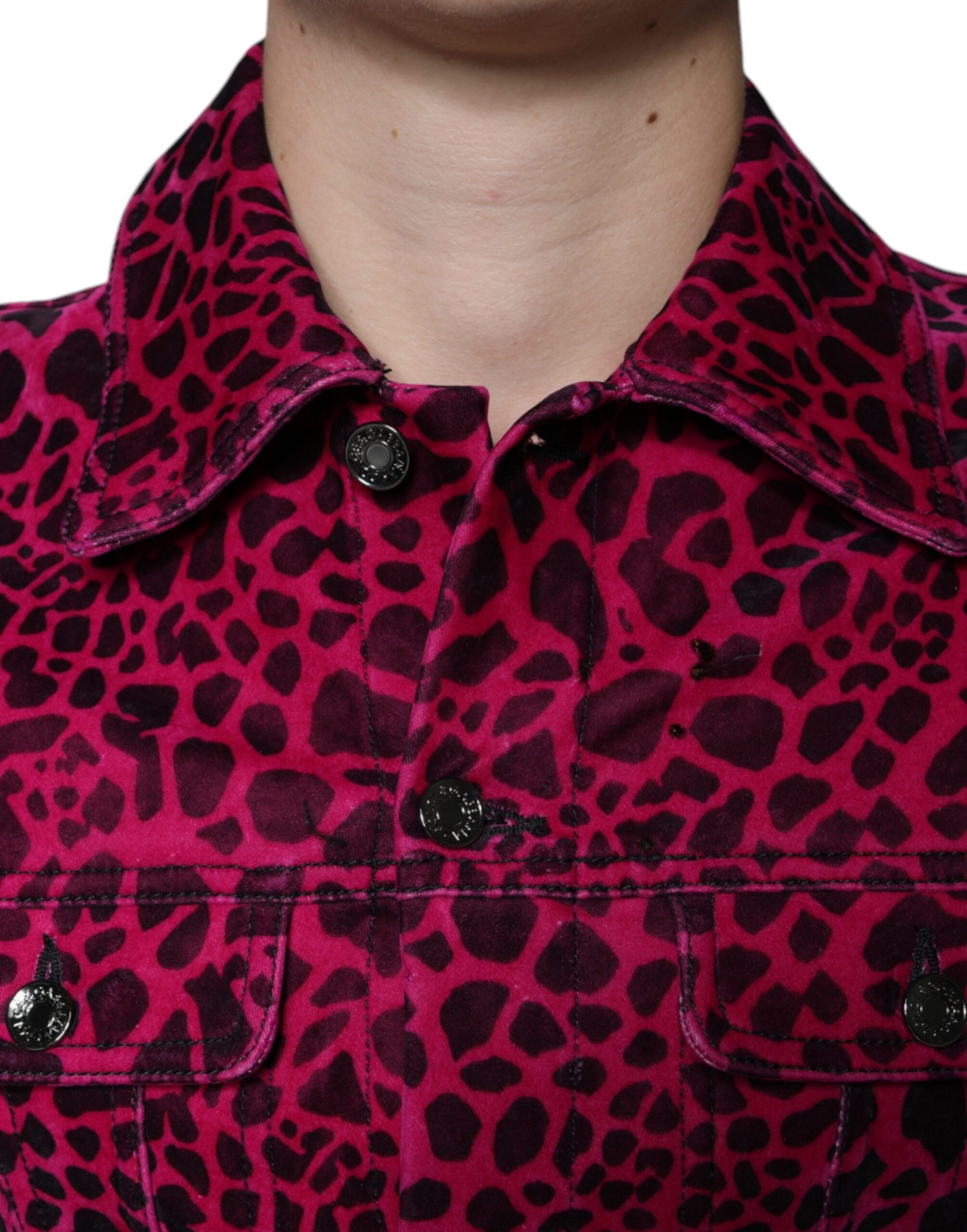 Dolce & Gabbana Pink Denim Jackets for Men additional view
