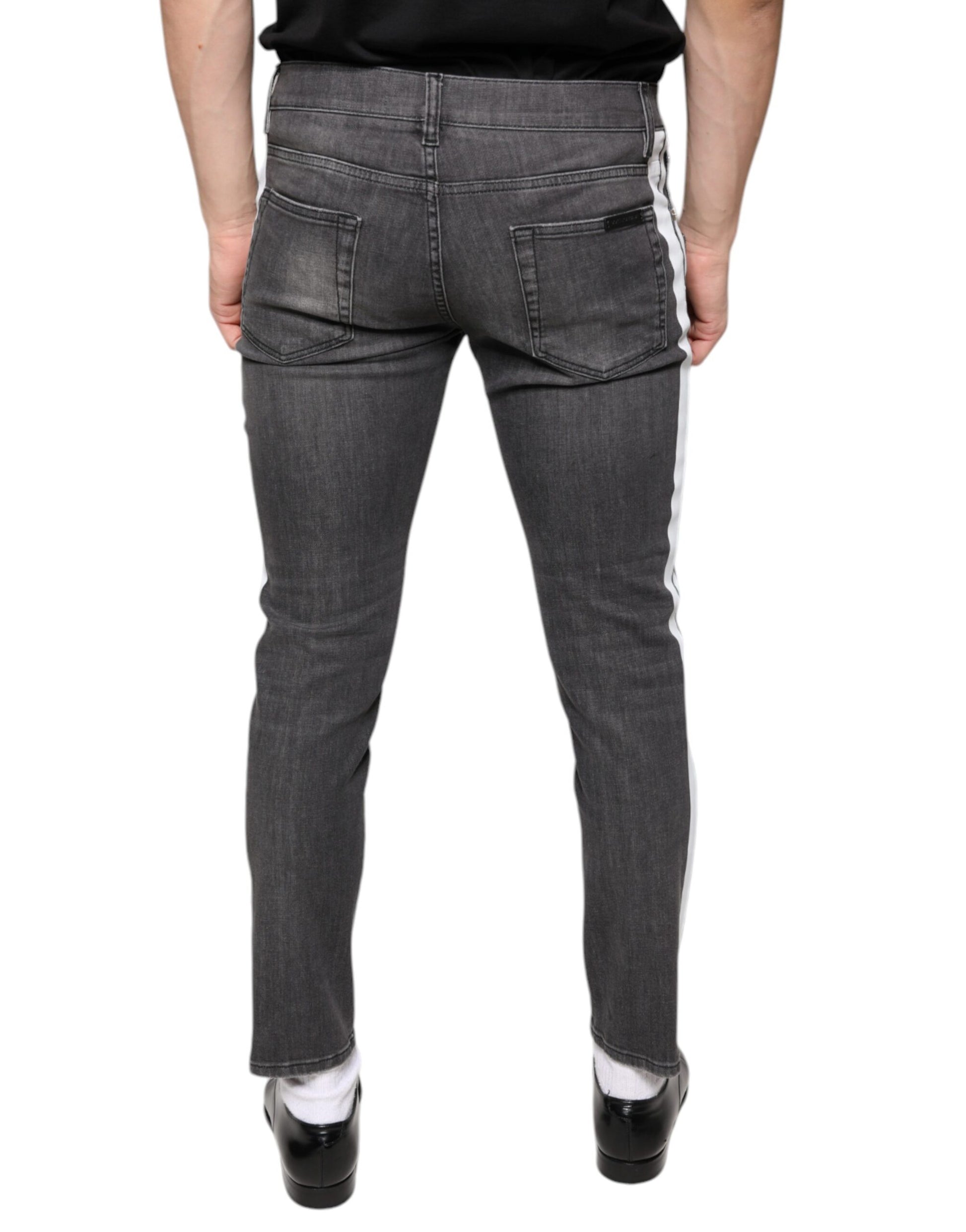 Dolce & Gabbana Black Skinny Jeans for Men side view