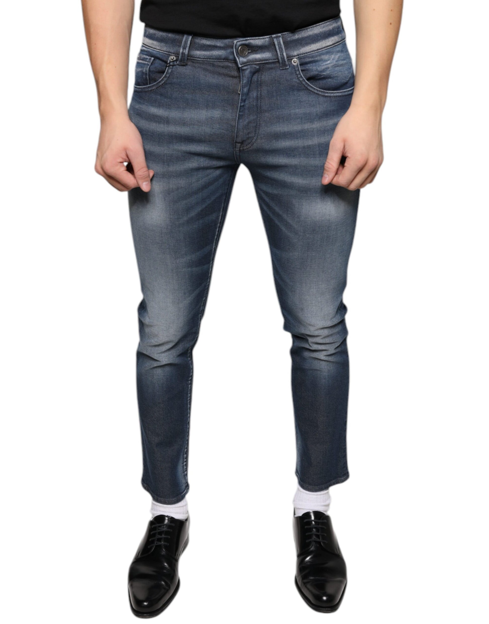 Dolce & Gabbana Blue Skinny Jeans for Men