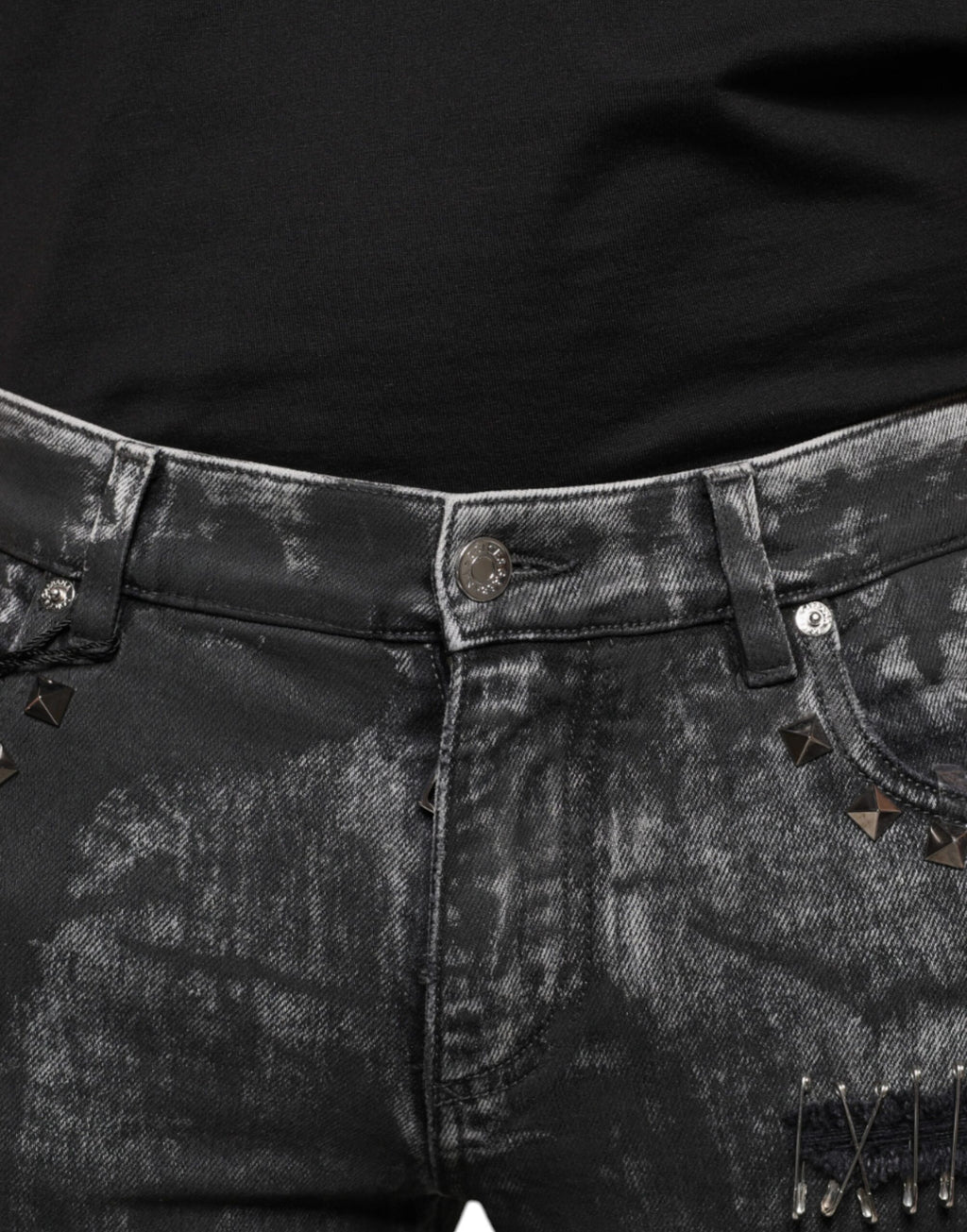 Dolce & Gabbana Black Skinny Jeans for Men additional view
