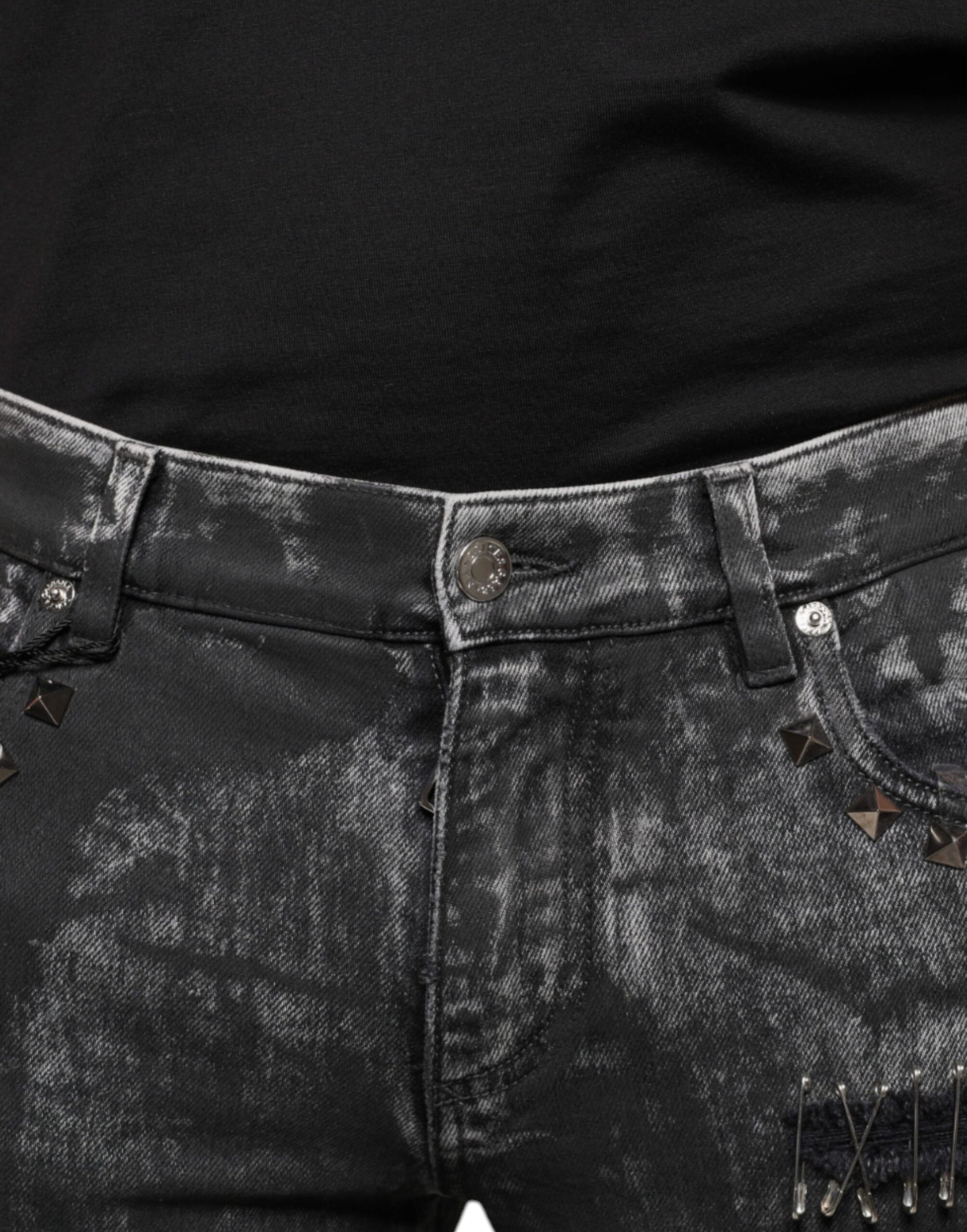 Dolce & Gabbana Black Skinny Jeans for Men additional view