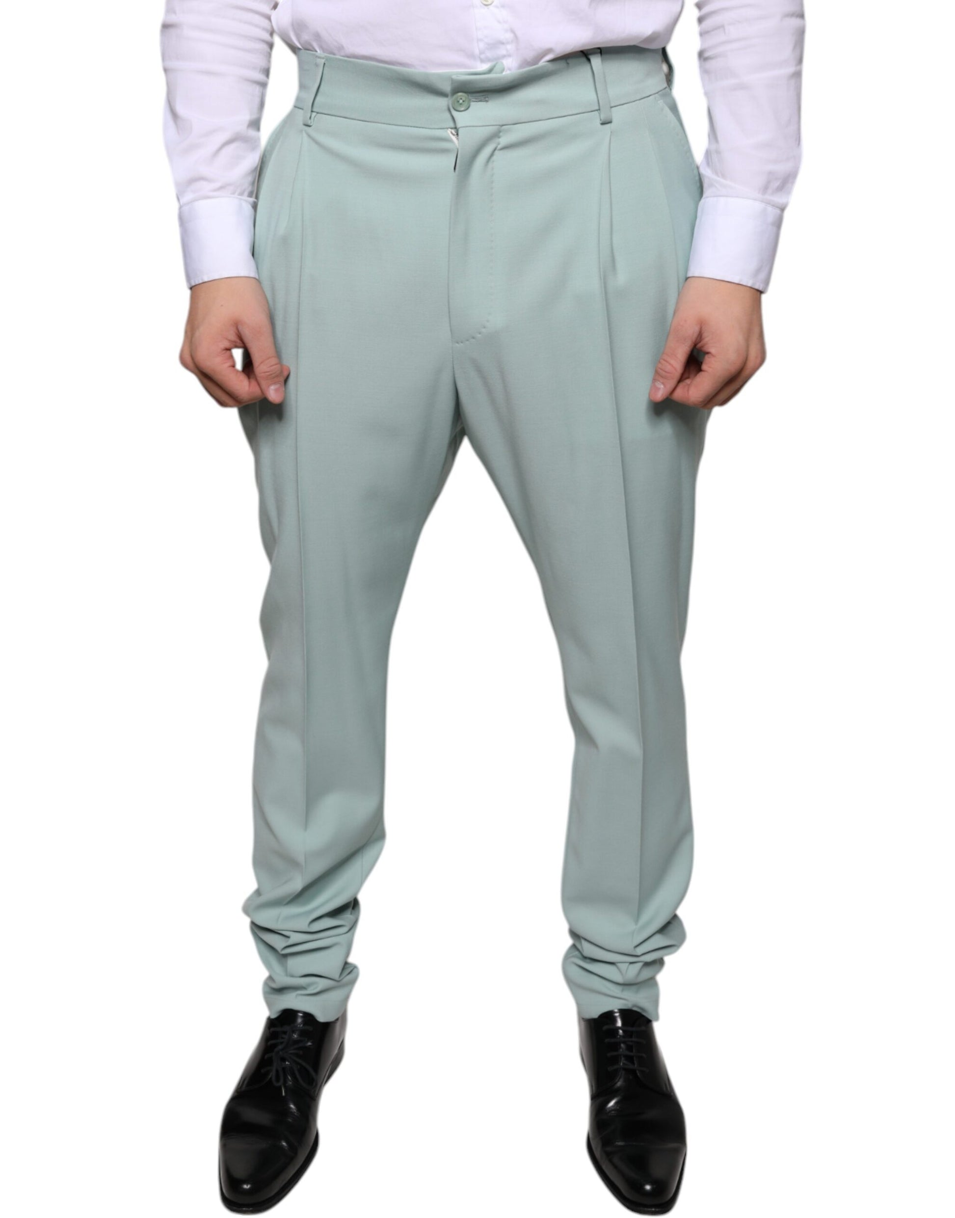 Dolce & Gabbana Green Dress Pants for Men