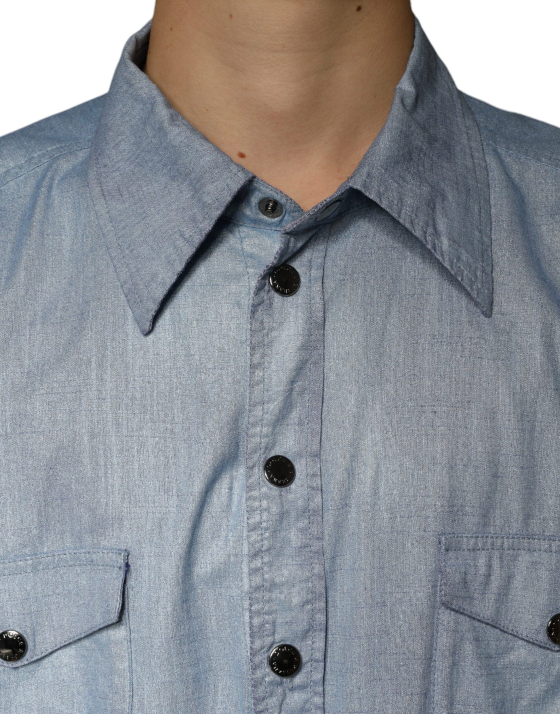 Dolce & Gabbana Blue Long Sleeve T-Shirt for Men additional view