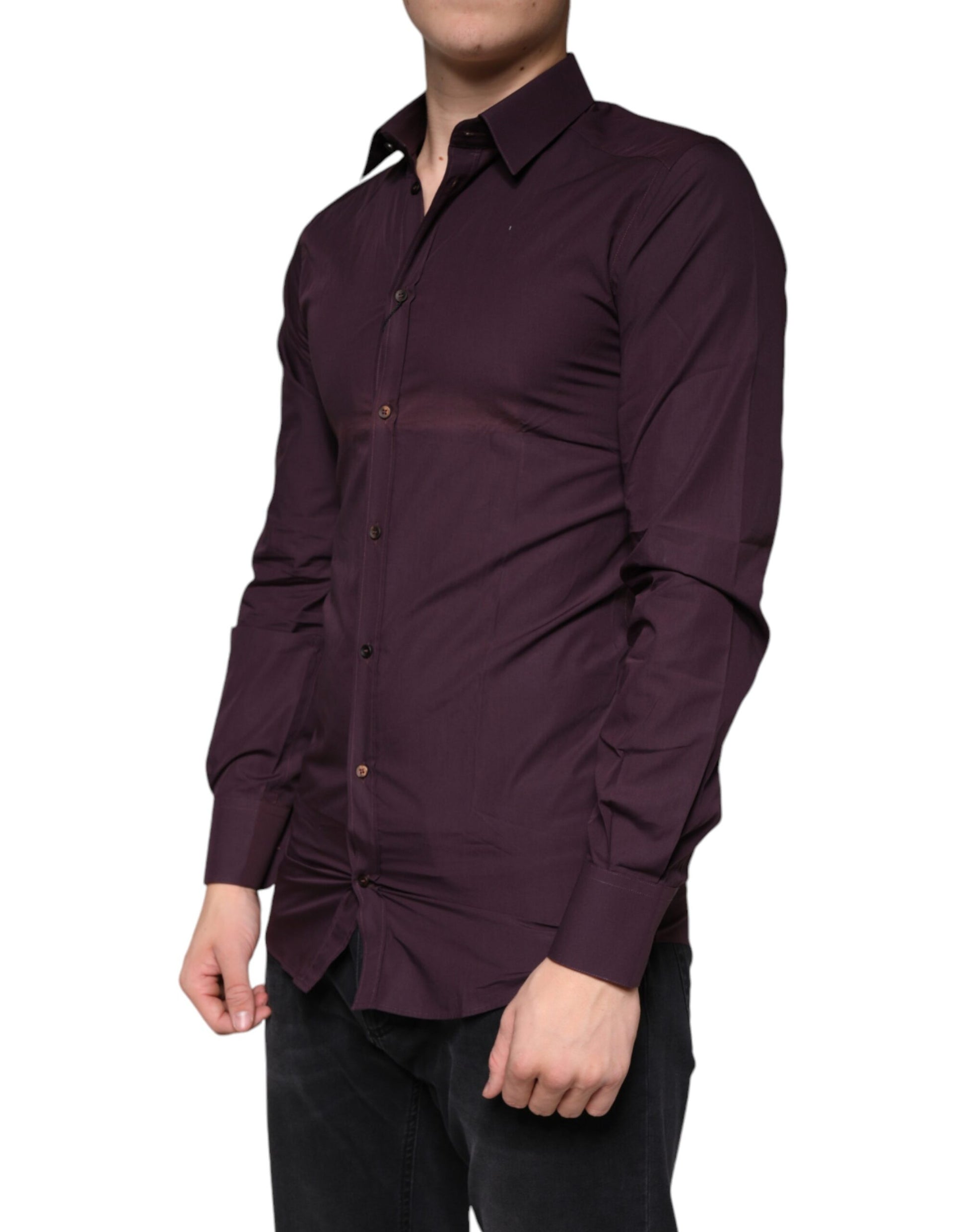 Dolce & Gabbana Purple Dress Shirt for Men detail view