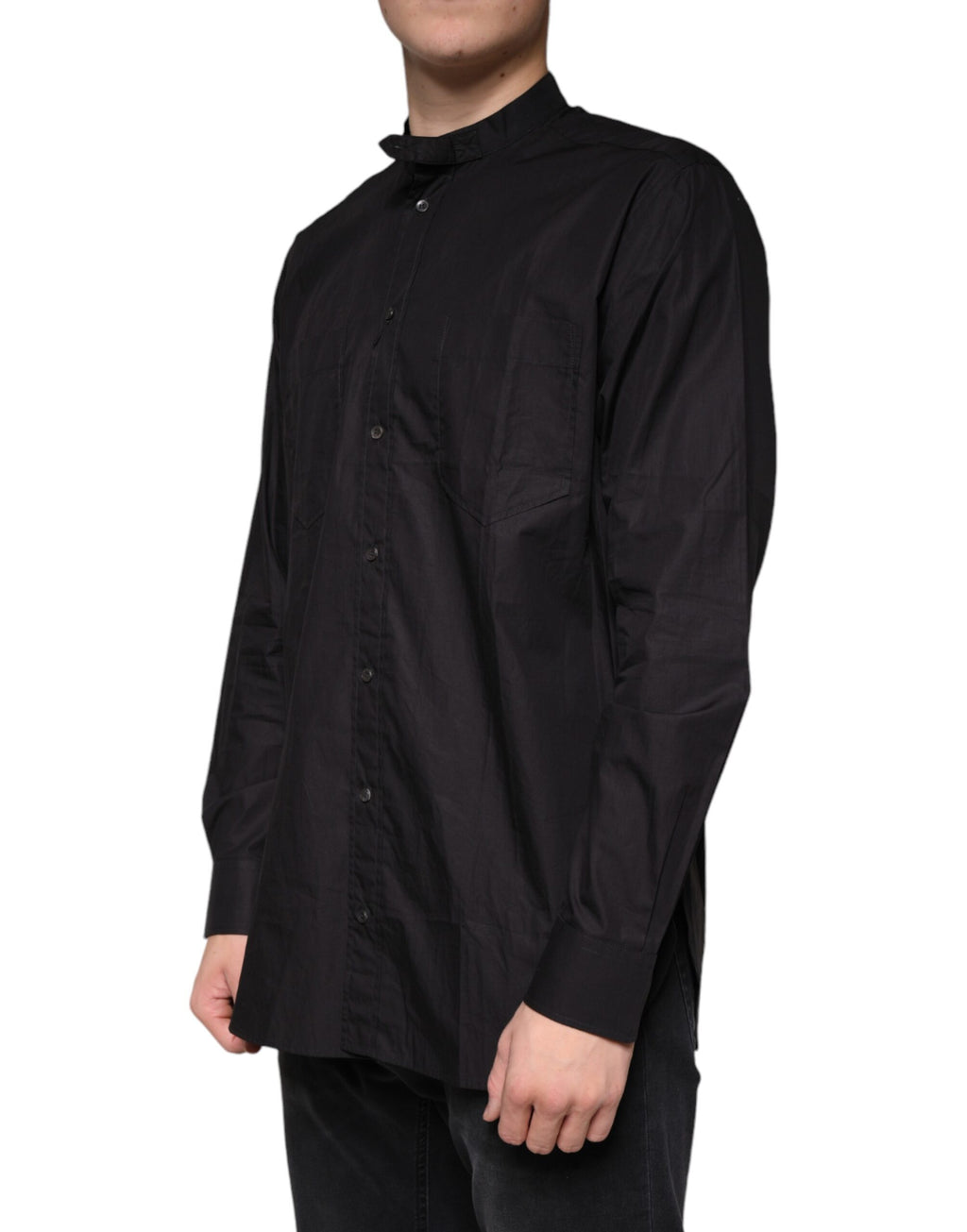 Dolce & Gabbana Black Long Sleeve T-Shirt for Men detail view