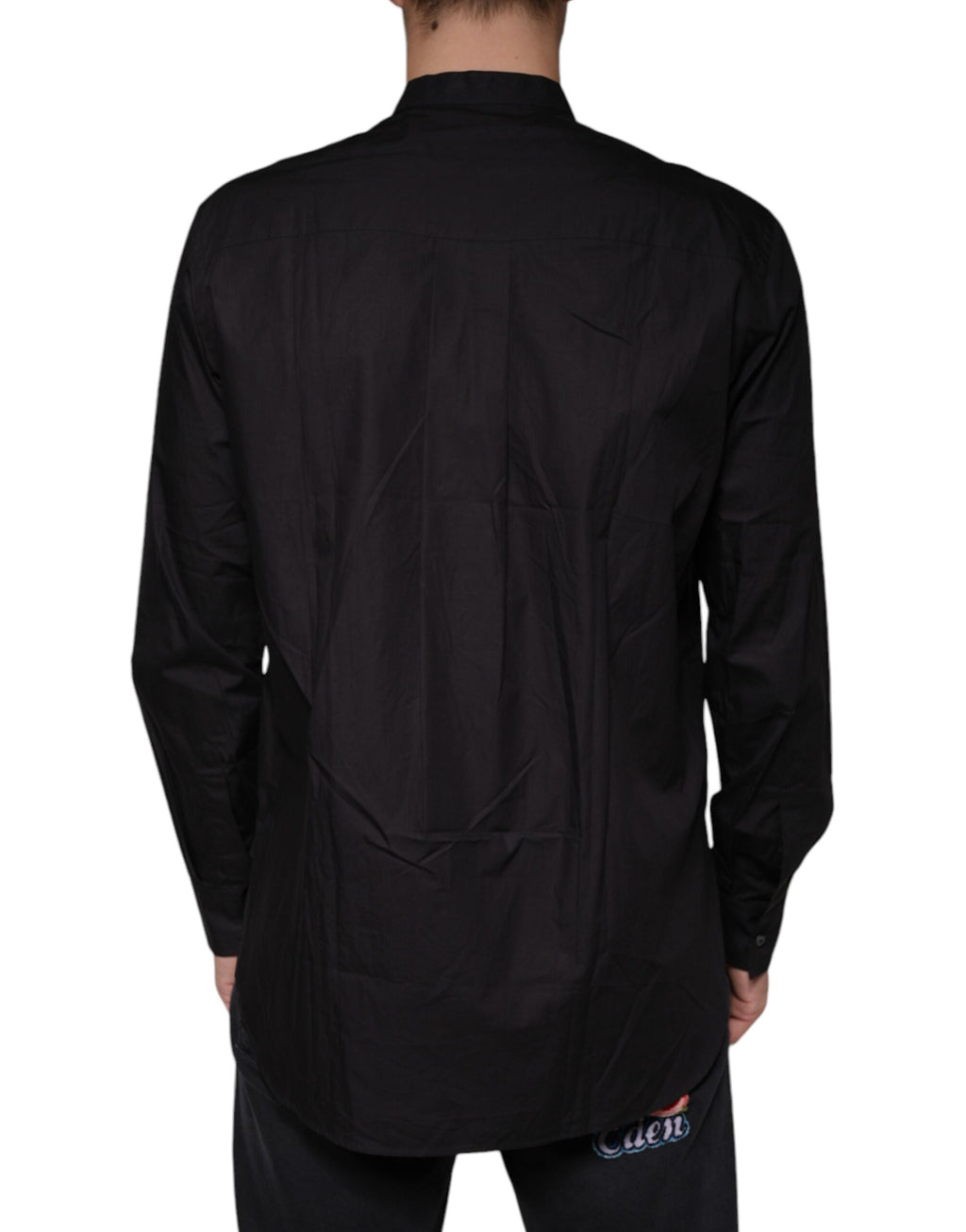 Dolce & Gabbana Black Long Sleeve T-Shirt for Men side view