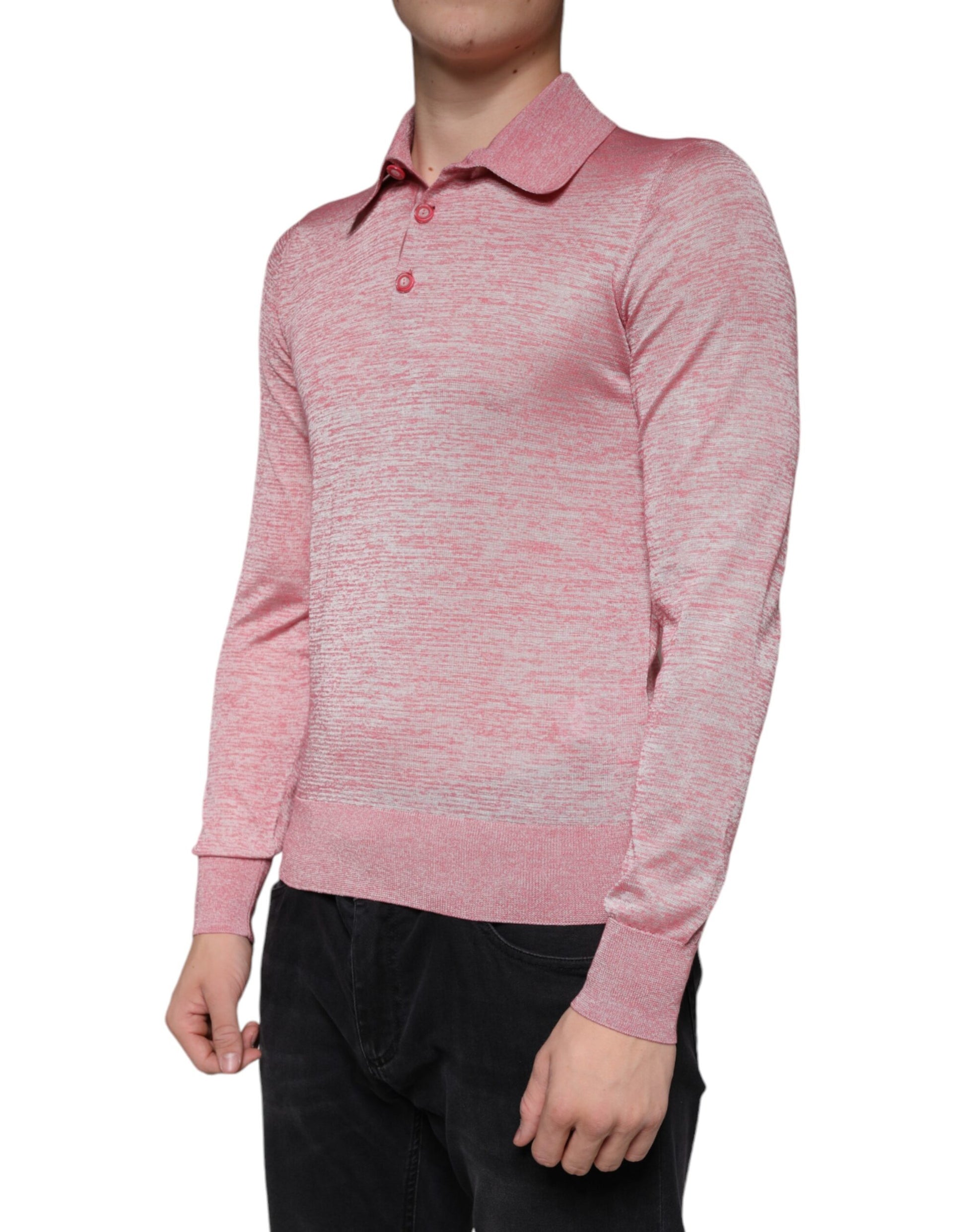 Dolce & Gabbana Pink Polo Shirt for Men detail view
