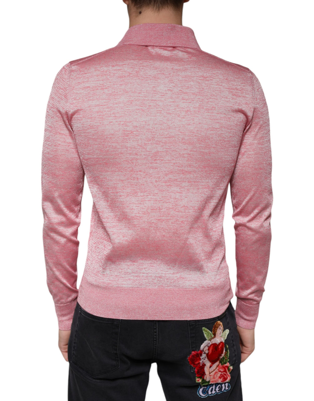 Dolce & Gabbana Pink Polo Shirt for Men side view