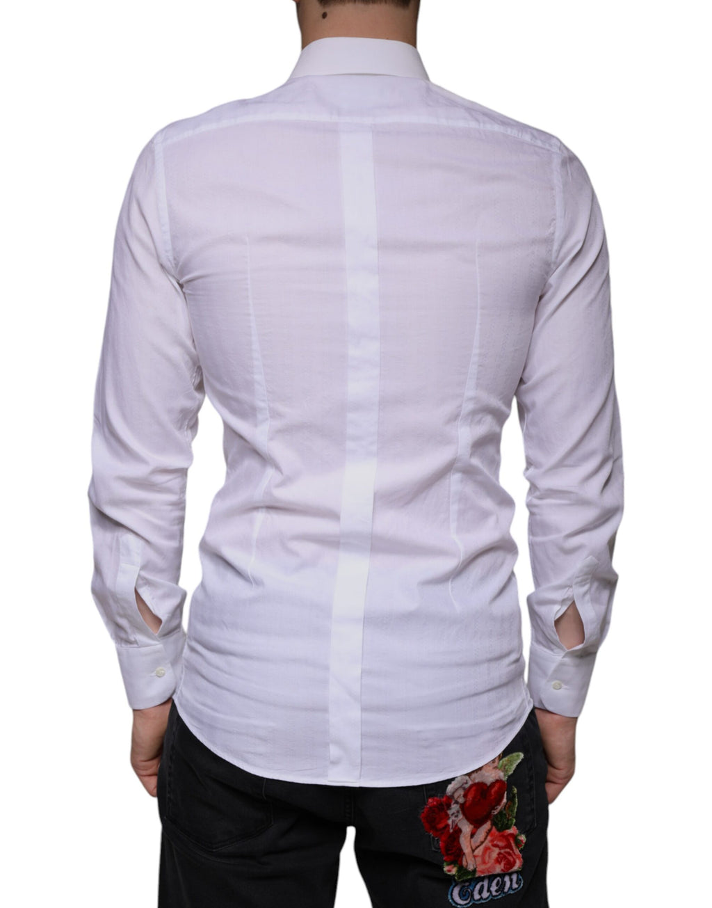 Dolce & Gabbana White Dress Shirt for Men side view