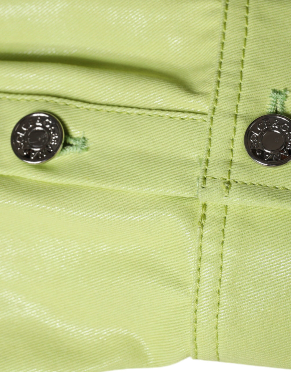Chemise boutonnée à col en coton vert Dolce & Gabbana pour homme