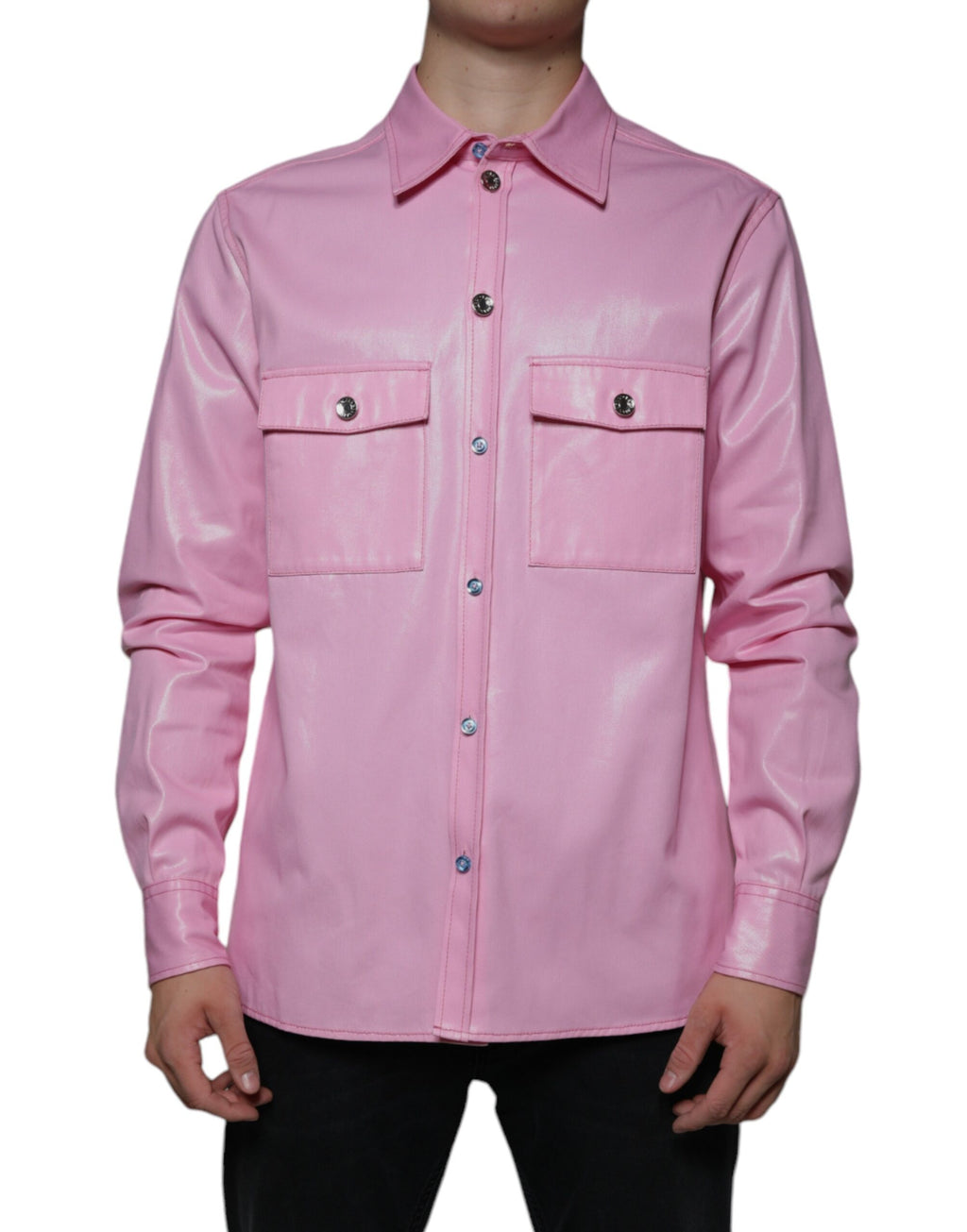 Dolce & Gabbana Pink Long Sleeve T-Shirt for Men alternate view