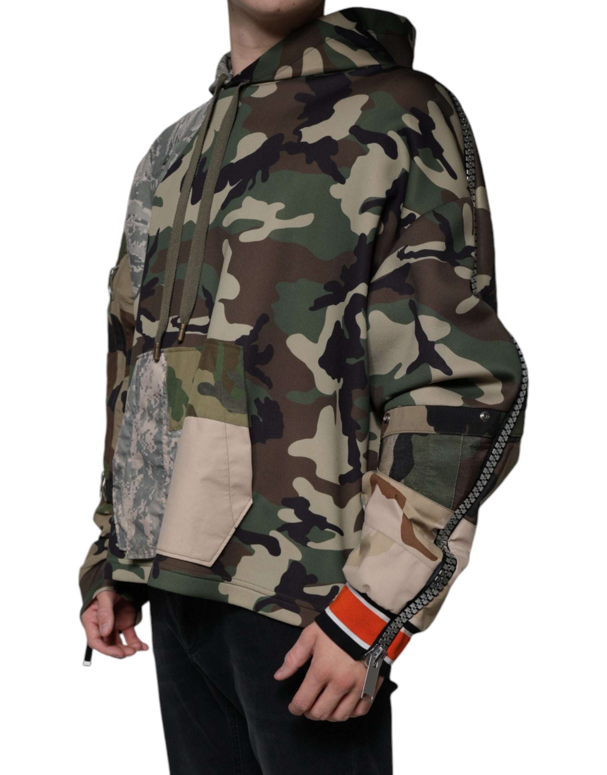 Sweat à capuche camouflage multicolore Dolce & Gabbana