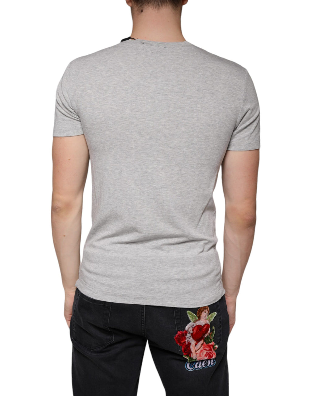 Dolce & Gabbana Grey T-Shirt for Men side view