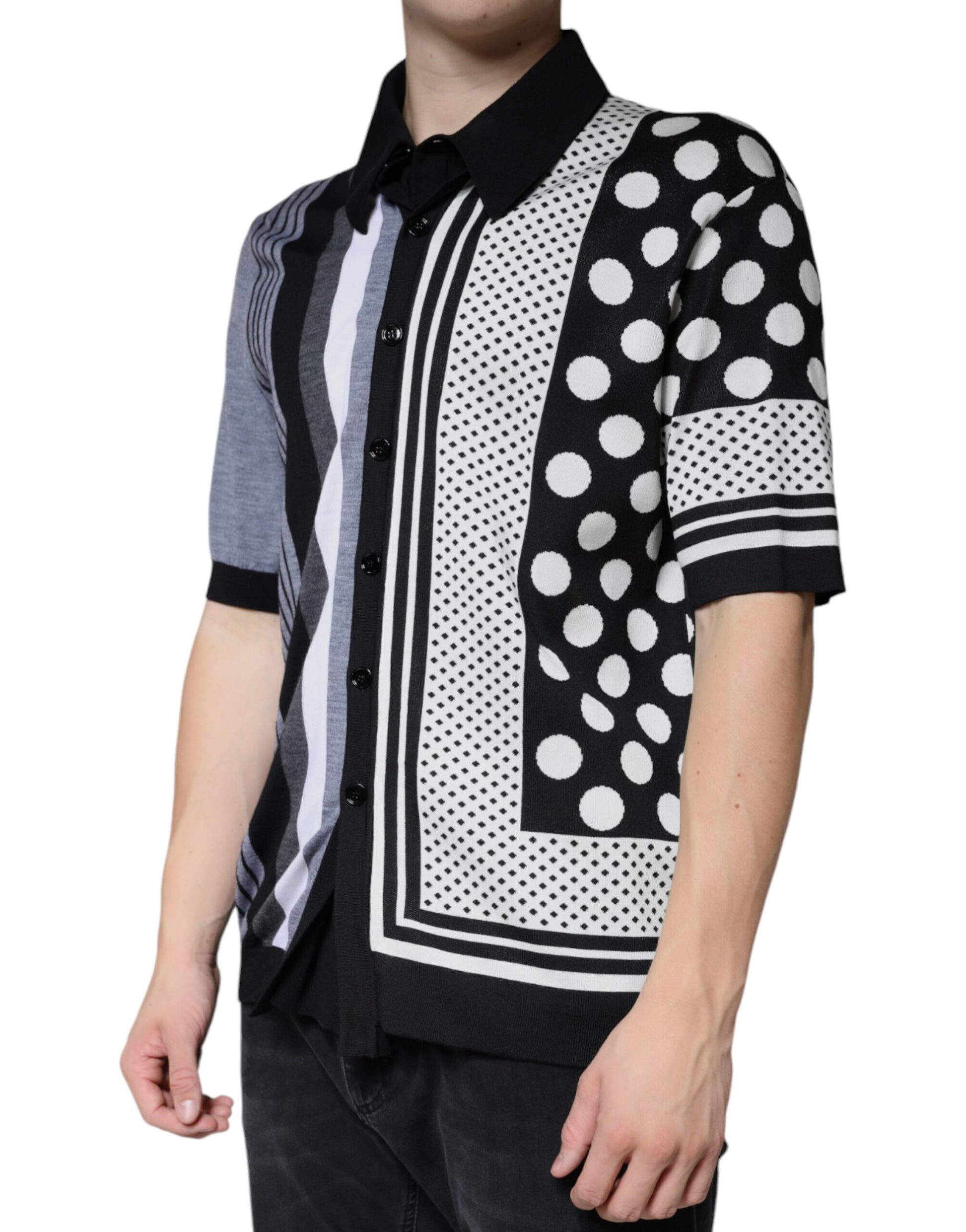 Dolce & Gabbana Black Polo Shirt for Men detail view