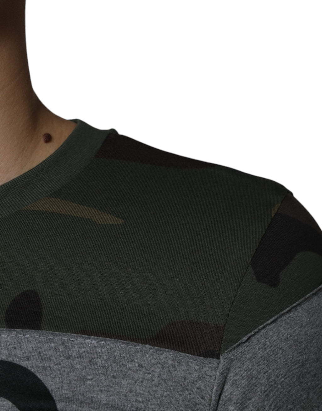 T-shirt Dolce & Gabbana en coton à col rond et imprimé camouflage multicolore