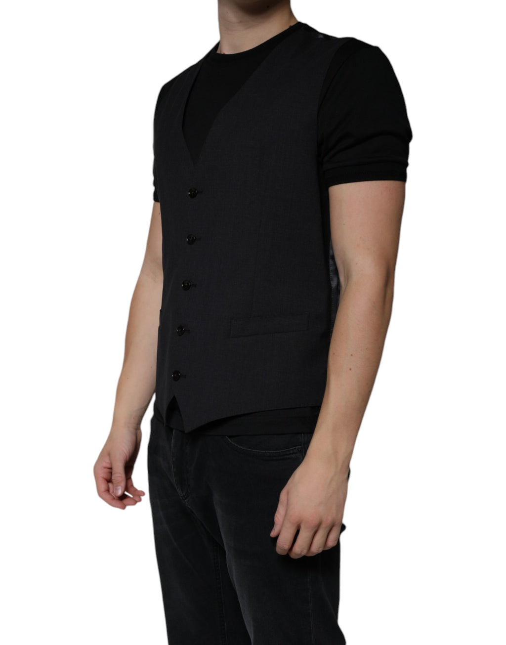 Dolce & Gabbana Black Waistcoats for Men detail view