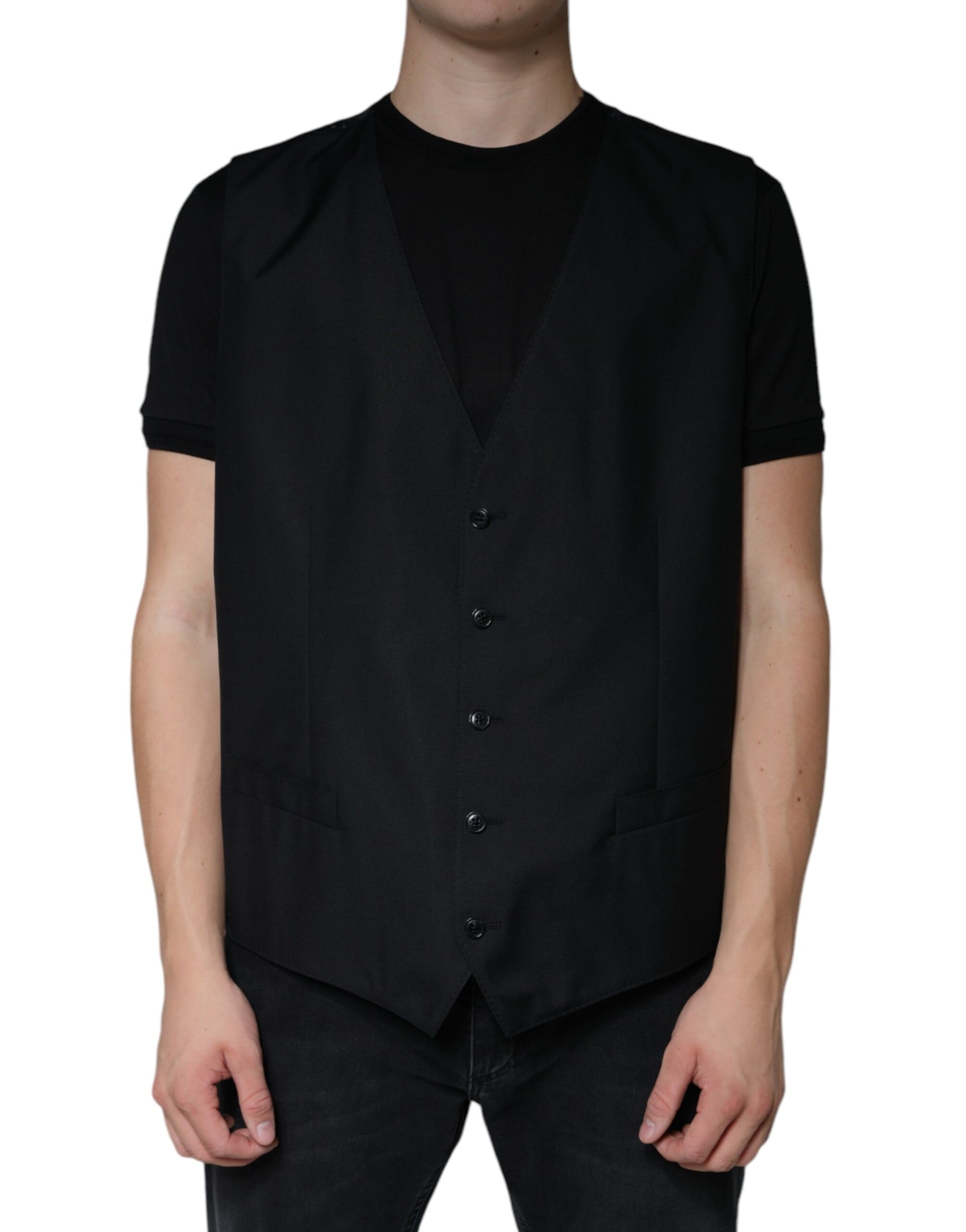 Dolce & Gabbana Black Waistcoats for Men