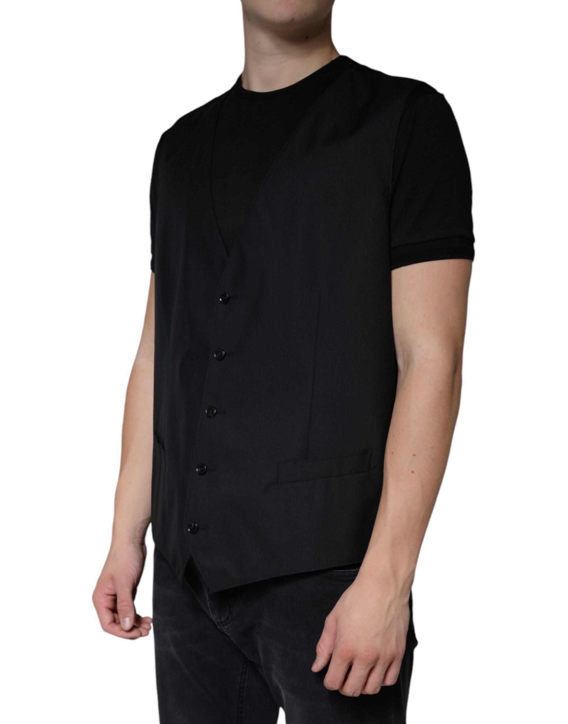Dolce & Gabbana Black Waistcoats for Men detail view