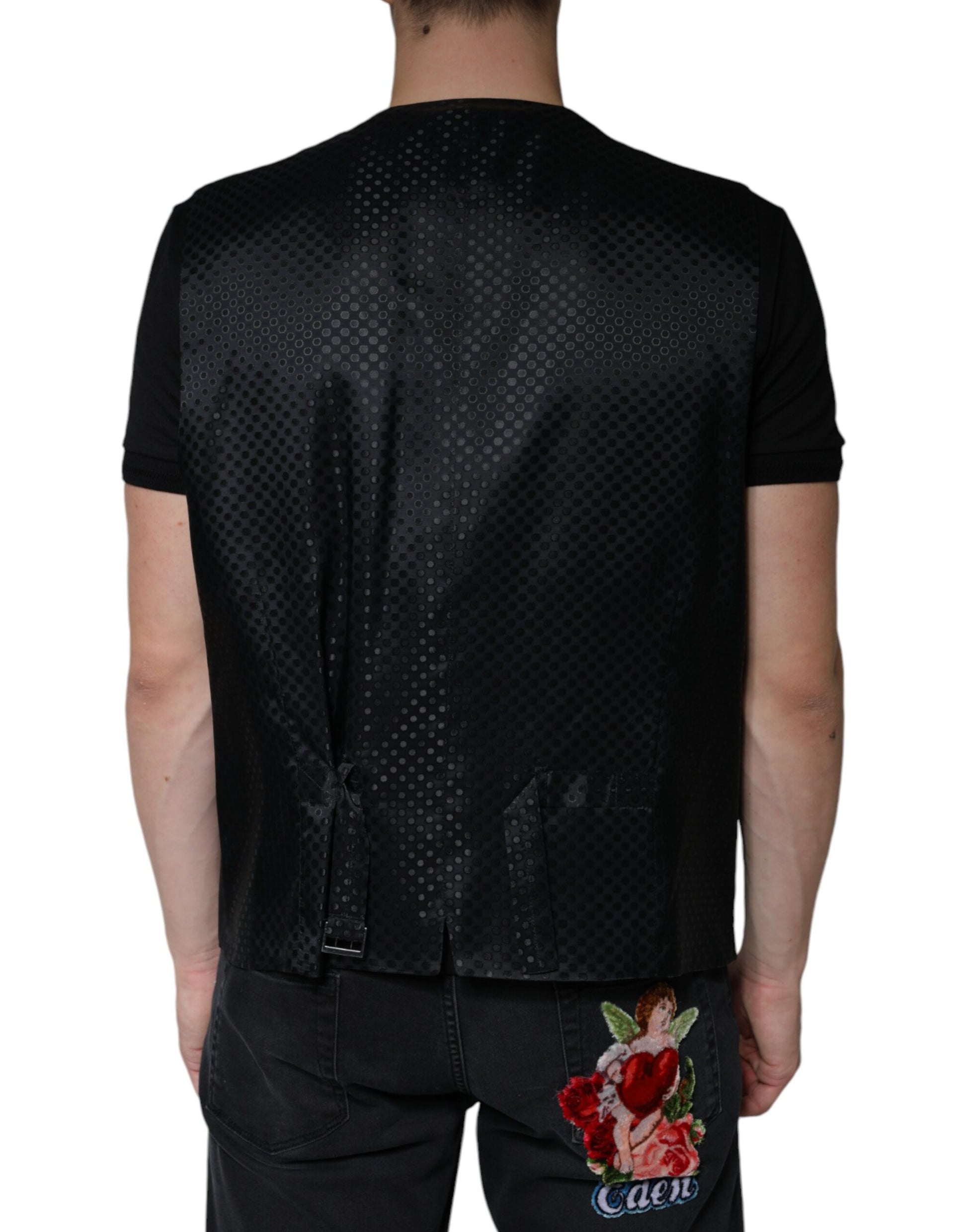 Dolce & Gabbana Black Waistcoats for Men side view