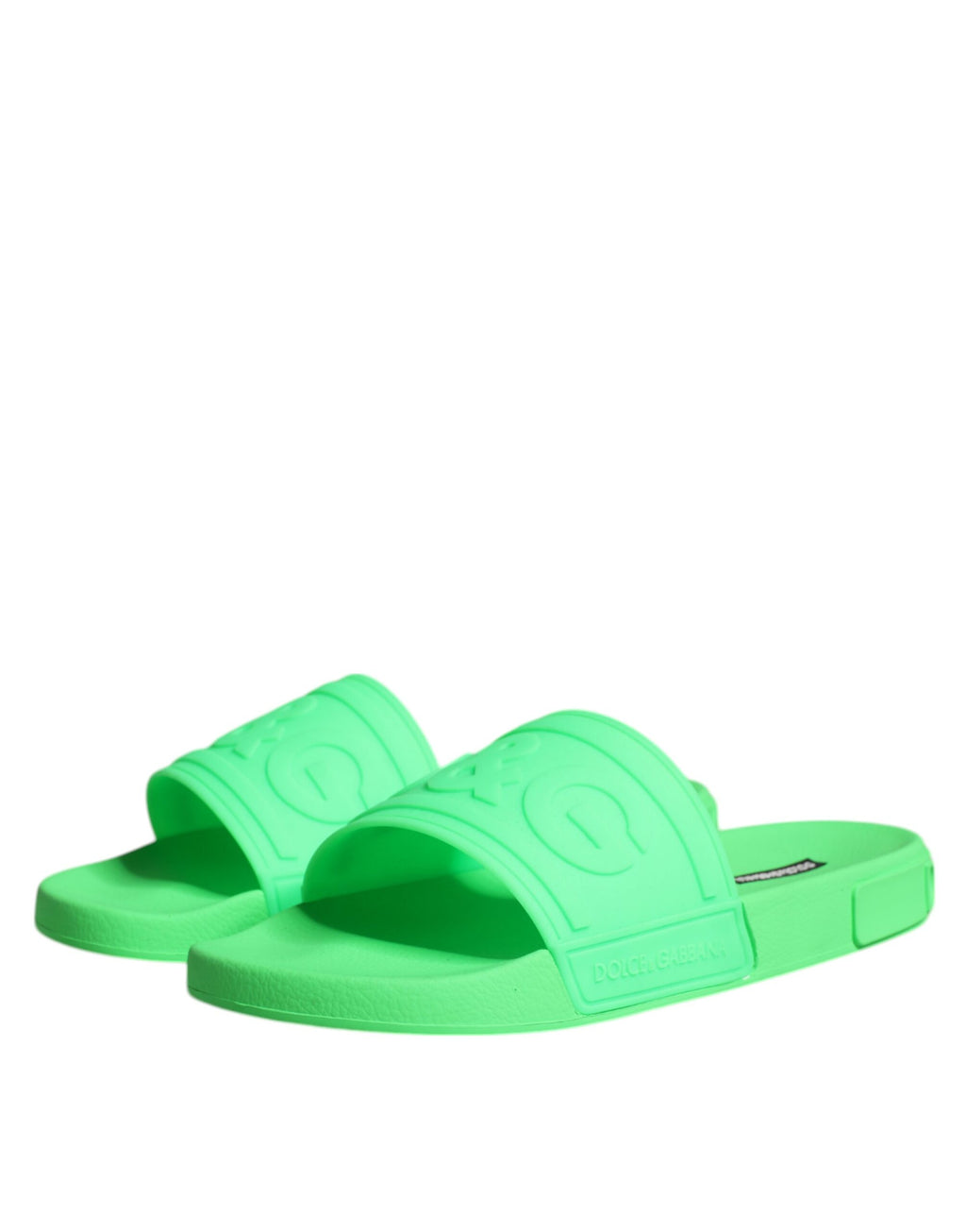 Dolce & Gabbana Green Slides for Men side view