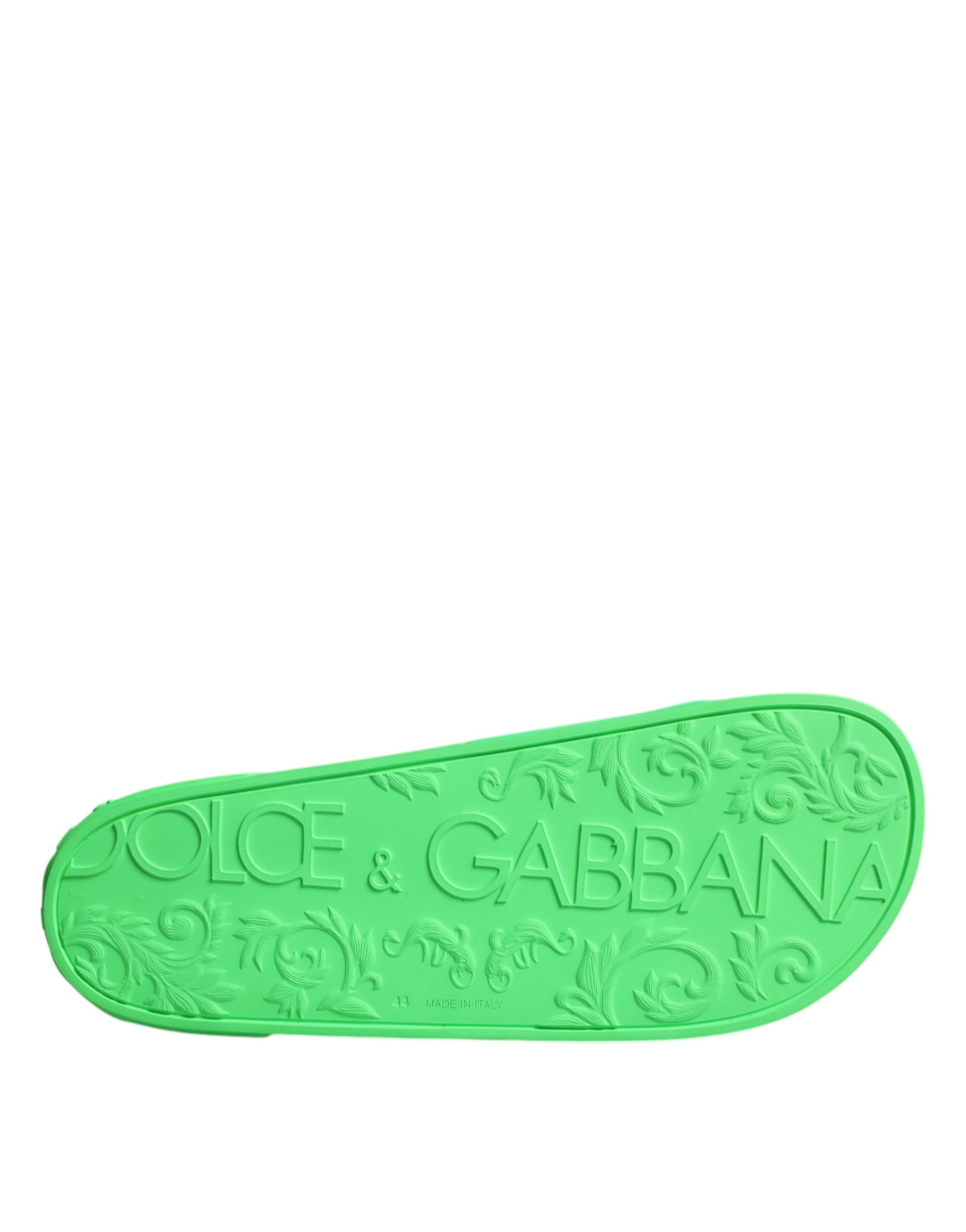 Dolce & Gabbana Green Slides for Men additional view