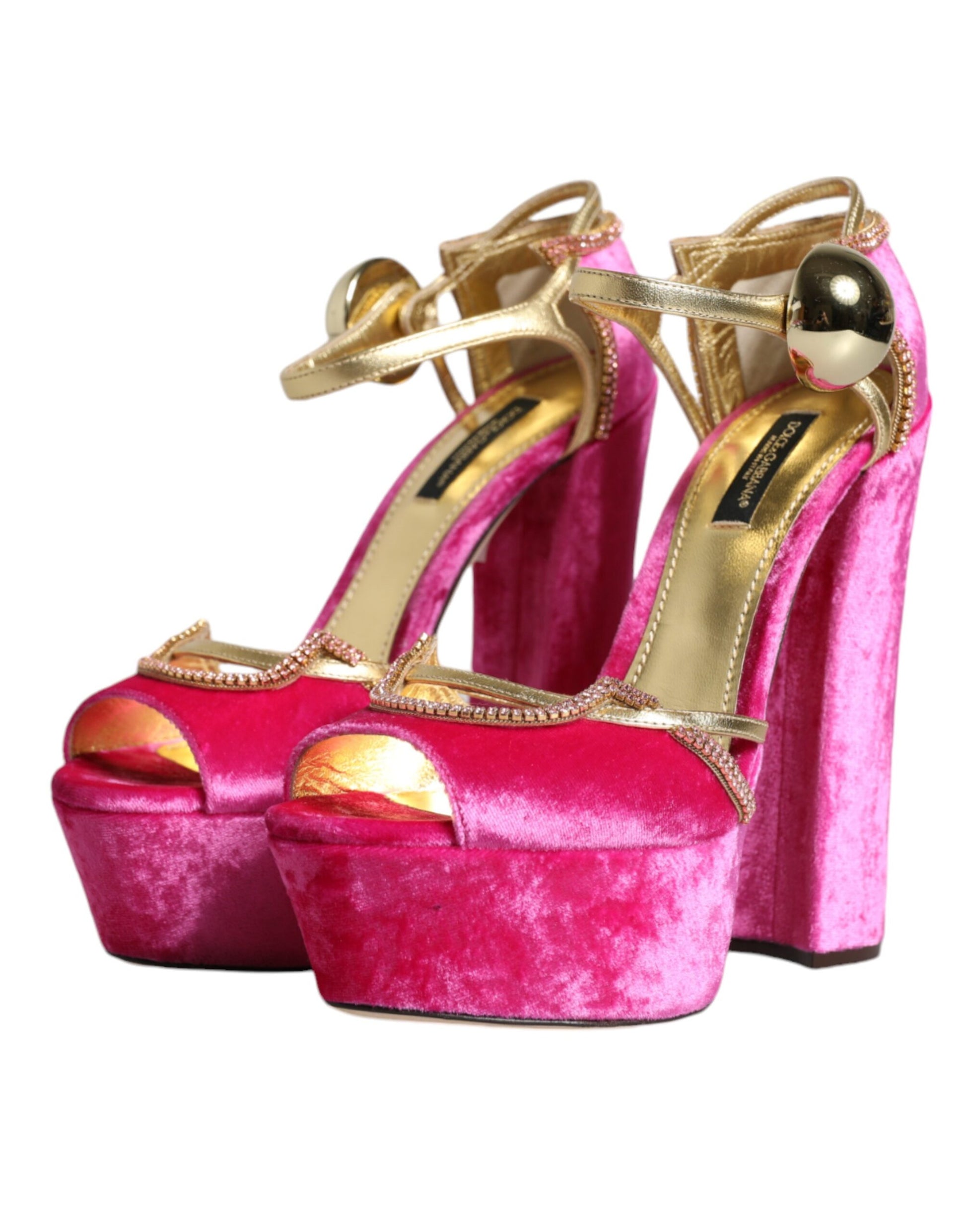 Dolce & Gabbana Pink Platforms for Women side view