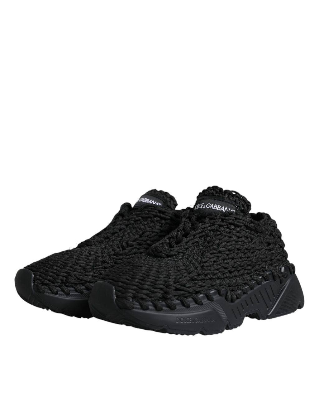 Dolce & Gabbana Black Low Top Sneakers for Women side view