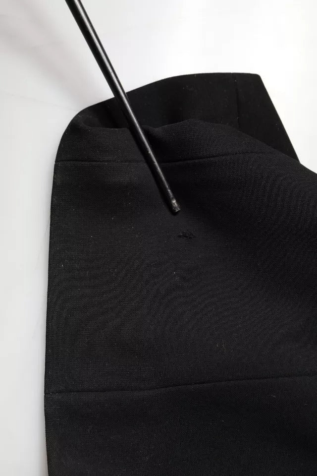 Emporio Armani schwarzes ärmelloses Neckholder-Kleid langes Abendkleid