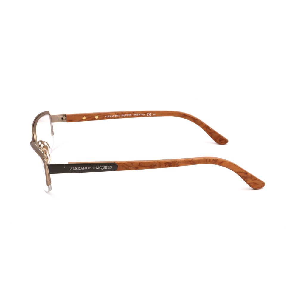 Alexander McQueen Brown Glasses Frames for Women detail view