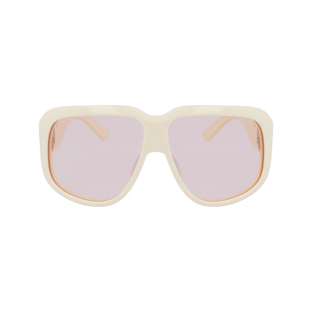 Lunettes de soleil Longchamp en acétate blanc