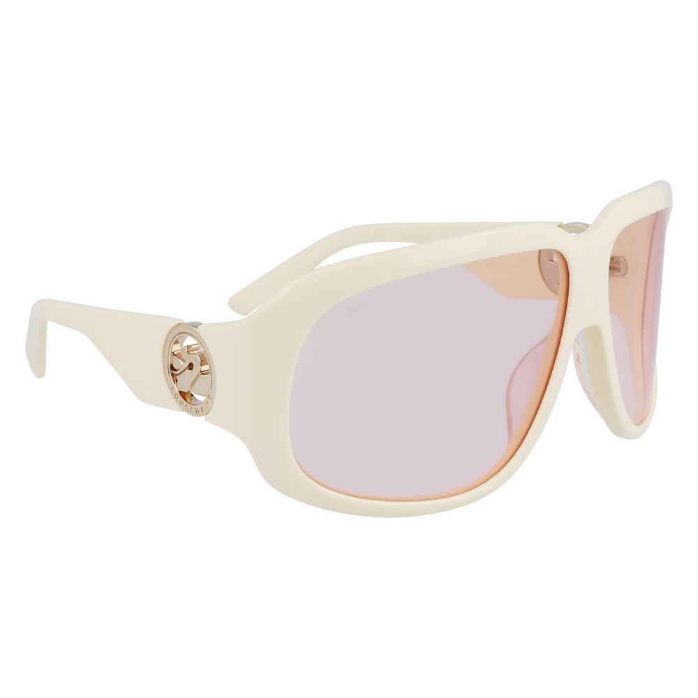 Lunettes de soleil Longchamp en acétate blanc
