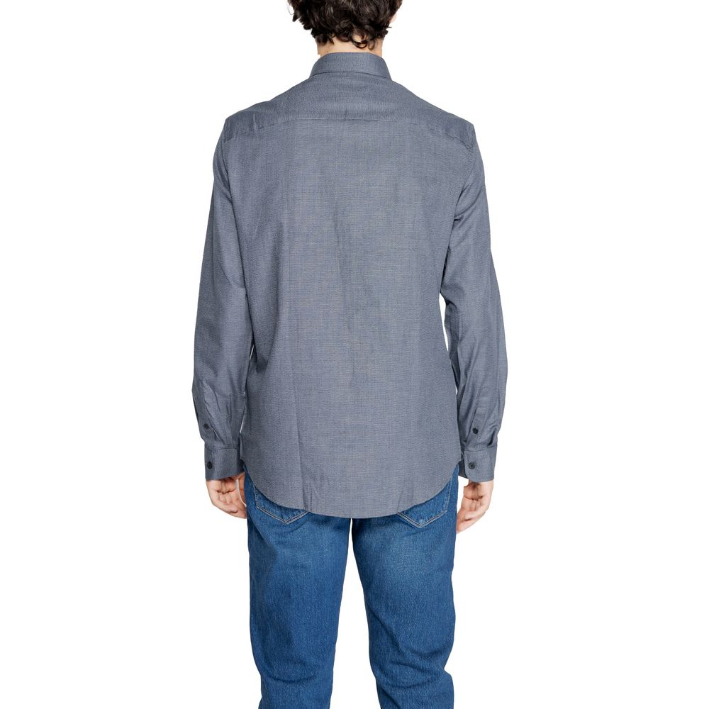 Chemise habillée en coton bleu Armani Exchange