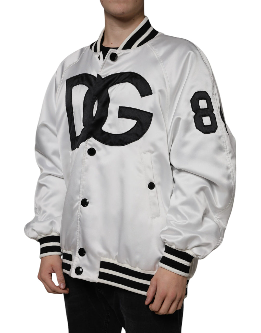 Dolce & Gabbana White Bomber for Men detail view
