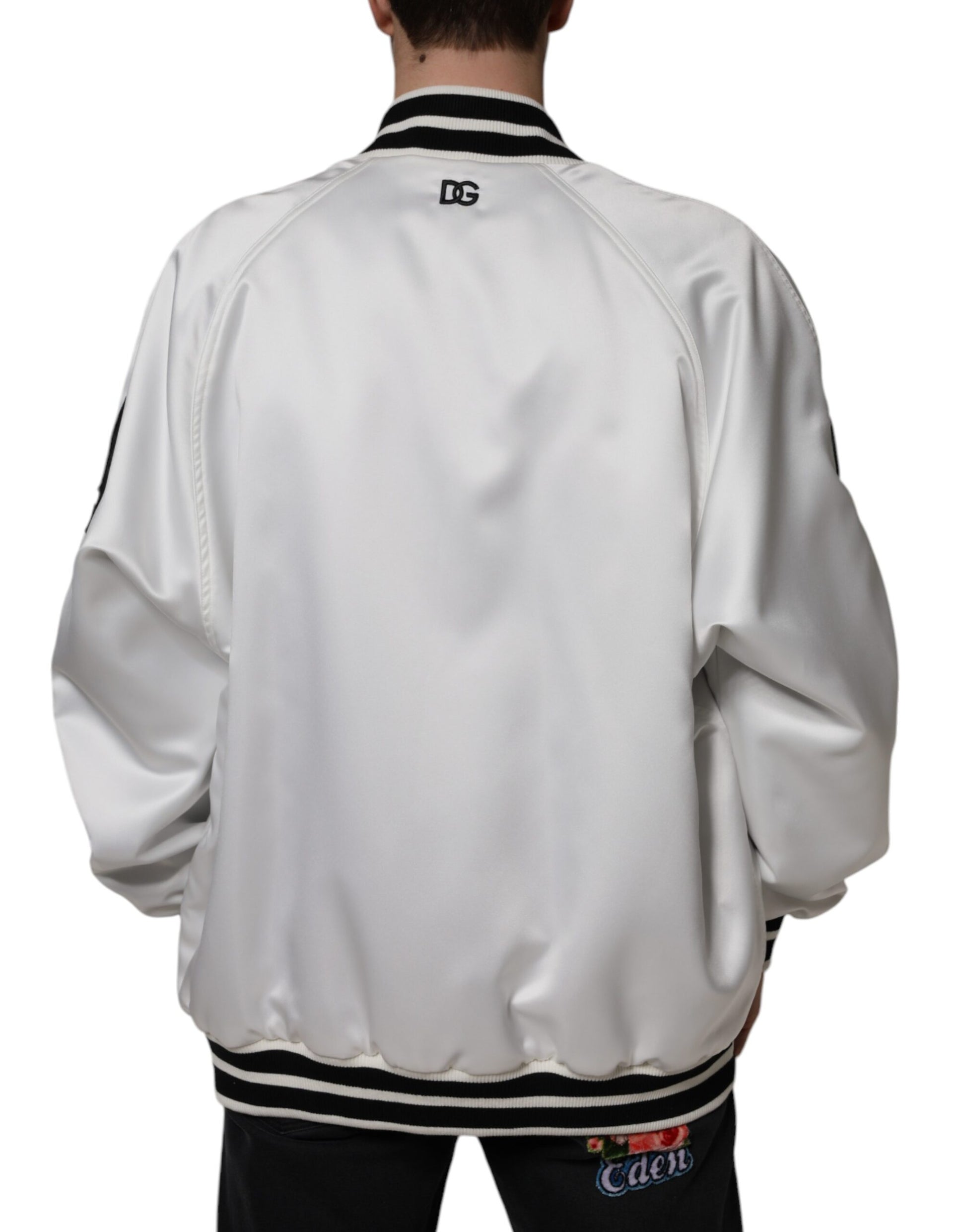 Dolce & Gabbana White Bomber for Men side view