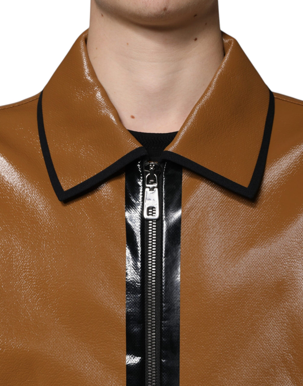 Dolce & Gabbana Brown Biker Jackets for Men additional view